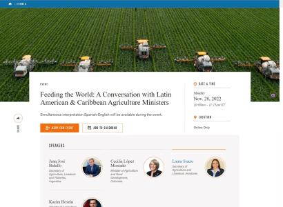 Feeding the World: A Conversation with Latin American & Caribbean Agriculture Ministers